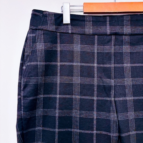 DALIA Grey plaid 4 way stretch pants - Picture 6 of 9
